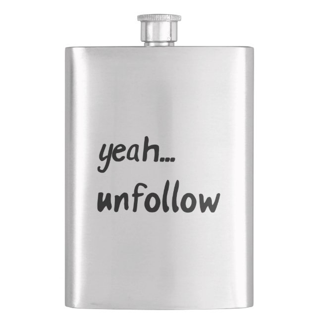 Yeah Unfollow Flask (Front)