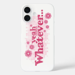 yeah whatever slogan red & white iphone case