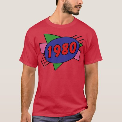 Year 1980 Retro 80s Graphic T_Shirt