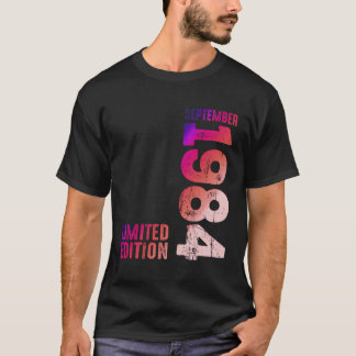 Year 1984 Month Of September 1984 Retro 1984 Vinta T-Shirt