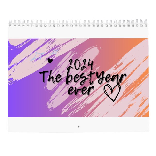 Year 2024 calendar (Back)