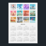 Year 2026 Sport Fitness Woman Girl Calendar<br><div class="desc">The theme of this Year 2026 magnetic calendar is Sport and Fitness. Twelve colorful illustrations (one for each month) feature beautiful young woman practicing different kinds of sports: skiing, jogging, snowboarding, paddle boarding, diving, figure skating, skateboarding, and also yoga. The girl does it in the beautiful nature surroundings: lake, mountains,...</div>