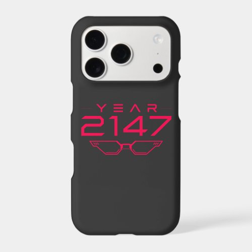 YEAR 2147 Cyberpunk Sci Fi Retro Futuristic Space iPhone 17 Pro Case