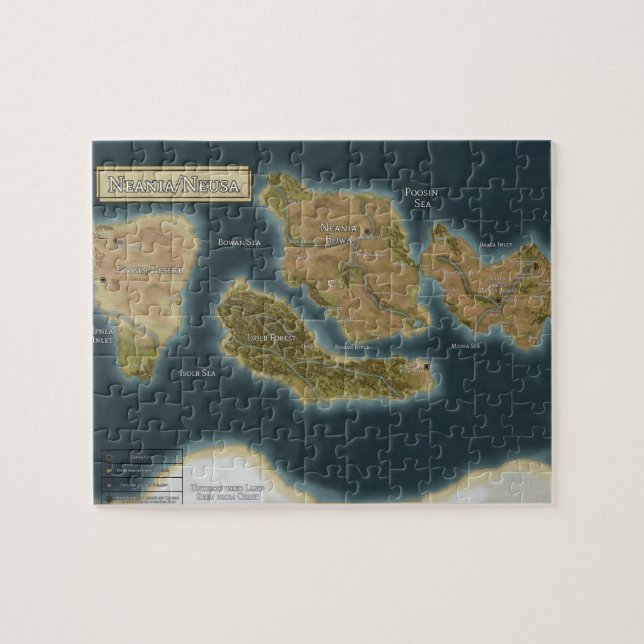 Year 642 Neania/Neusa Map Cover Art  Jigsaw Puzzle (Horizontal)