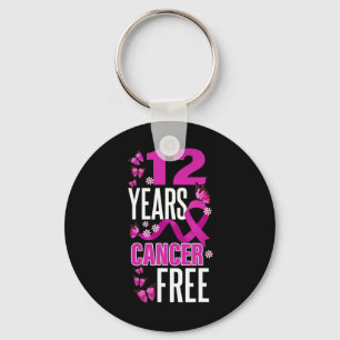 Year Cancer Free For Breast Cancer Awareness Keychain