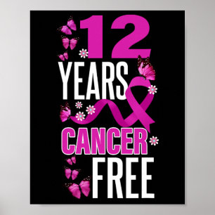 Year Cancer Free For Breast Cancer Awareness  Poster