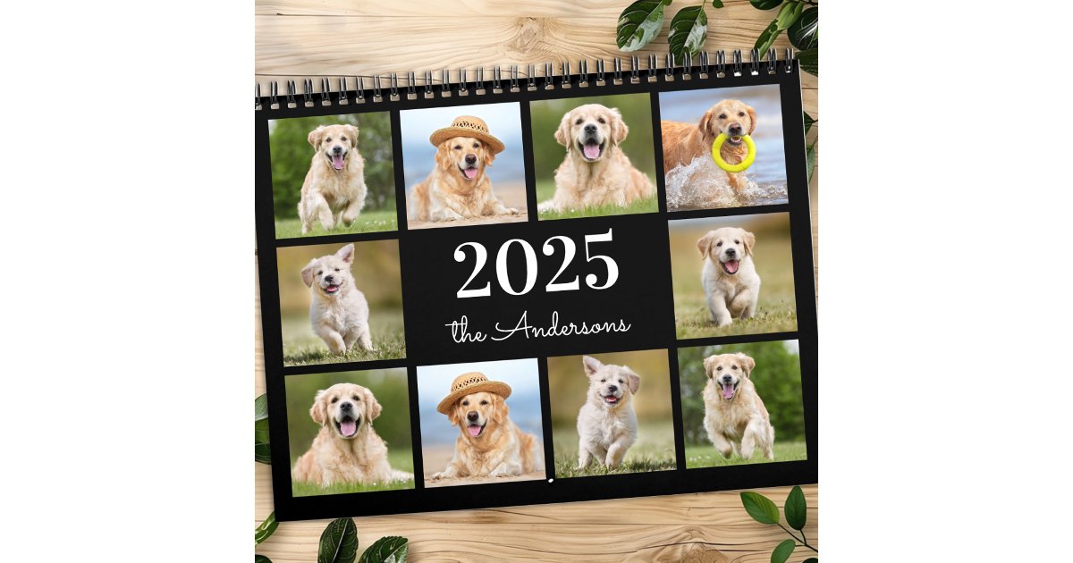 Year Create Your Own Family Dog Personalized Photo Calendar Zazzle
