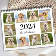 Year Custom Photo Family Pet Dog Create Your Own  Calendar at Zazzle