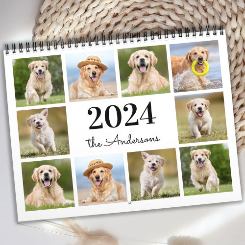 Year Custom Photo Family Pet Dog Create Your Own  Calendar