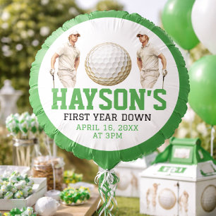 Year Down, Golf On! 1st Birthday Party Balloon