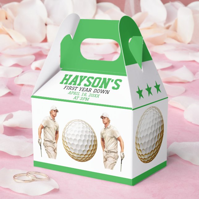 Year Down, Golf On! 1st Birthday Party Favor Boxes (Wedding)