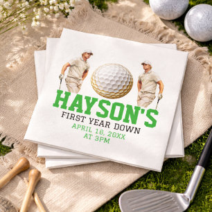 Year Down, Golf On! 1st Birthday Party Napkins