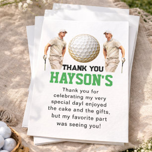 Year Down, Golf On! 1st Birthday Thank You Card