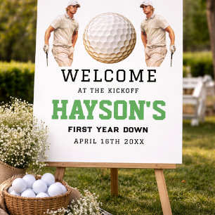 Year Down, Golf On! 1st Birthday Welcome Foam Board