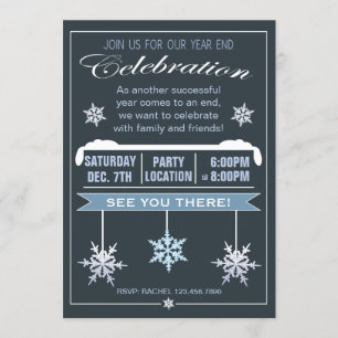 Year End Celebration Christmas Party Invitation
