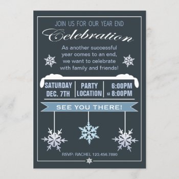 Year End Celebration Christmas Party Invitation by aaronsgraphics at Zazzle