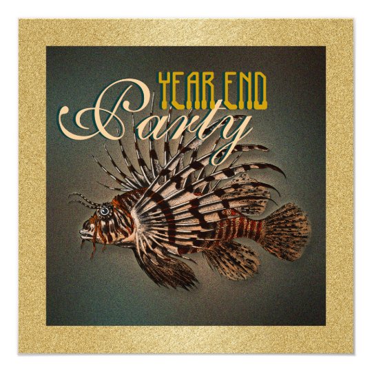 "year end" elegant fishing marine fish card