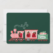 Year End Highlights Vintage Train & Track Photos Holiday Card (Back)