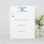 Year-end personalized teacher thank you - baseball (Standing Front)