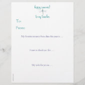 Year-end personalized teacher thank you -dragonfly (Front)