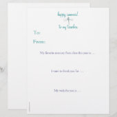 Year-end personalized teacher thank you -dragonfly (Front/Back)