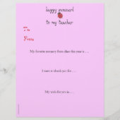 Year-end personalized teacher thank you - ladybug (Front)