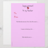 Year-end personalized teacher thank you - ladybug (Front/Back)