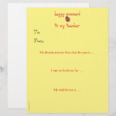 Year-end personalized teacher thank you - ladybug (Front/Back)