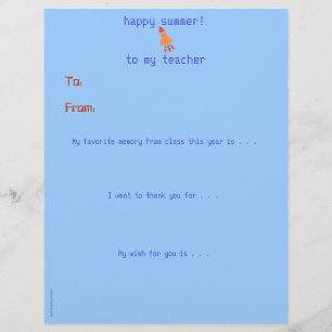 Year-end personalized teacher thank you - rocket
