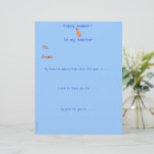 Year-end personalized teacher thank you - rocket (Standing Front)