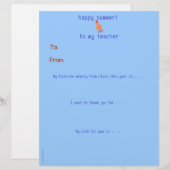 Year-end personalized teacher thank you - rocket (Front/Back)