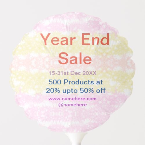 Year end sale business promotion offer add date na balloon
