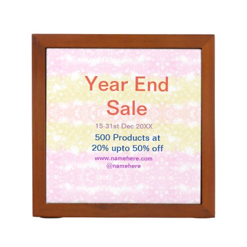 Year end sale business promotion offer add date na desk organizer