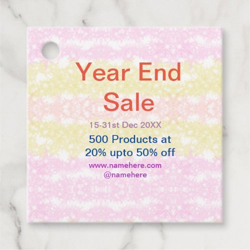 Year end sale business promotion offer add date na favor tags