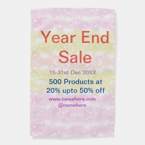 Year end sale business promotion offer add date na garden flag
