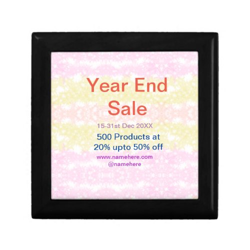 Year end sale business promotion offer add date na gift box