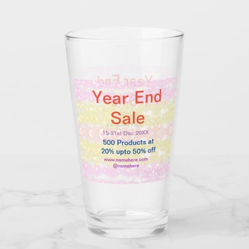 Year end sale business promotion offer add date na glass