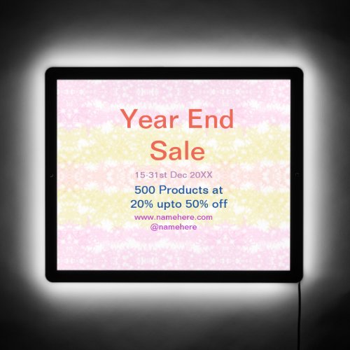 Year end sale business promotion offer add date na LED sign