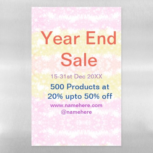 Year end sale business promotion offer add date na magnetic dry erase sheet