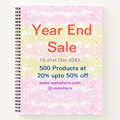 Year end sale business promotion offer add date na notebook