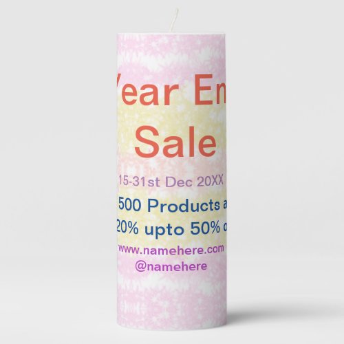 Year end sale business promotion offer add date na pillar candle