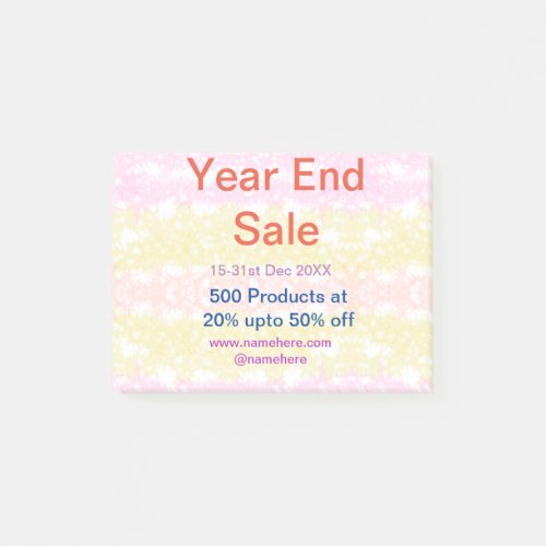 Year end sale business promotion offer add date na post_it notes