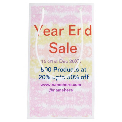 Year end sale business promotion offer add date na small gift bag