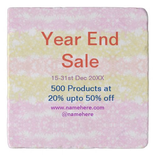 Year end sale business promotion offer add date na trivet