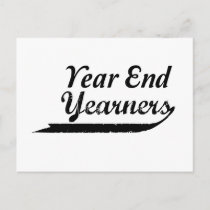 year end yearners postcard