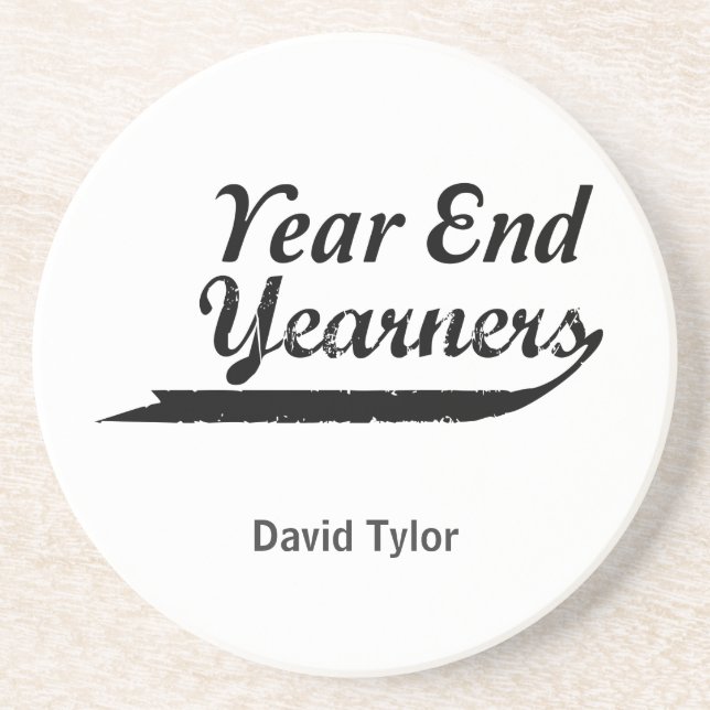 year end yearners sandstone coaster (Front)