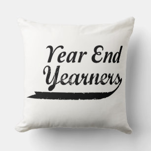 year end yearners throw pillow