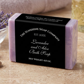 Year Established Black Soap Packaging Label