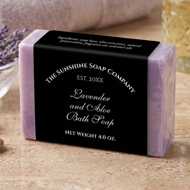 Year Established Black Soap Packaging Label (Creator Uploaded)