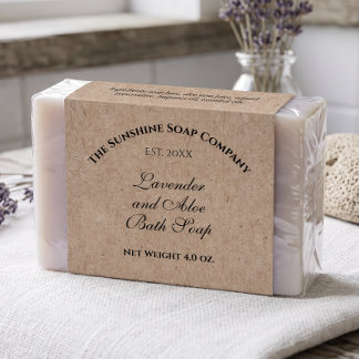 Year Established Kraft Paper Soap Packaging Label